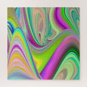 Spirit of Summer Breeze , Abstrakt 3D Rainbowart Puzzle