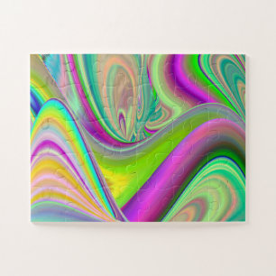 Spirit of Summer Breeze , Abstrakt 3D Rainbowart Puzzle