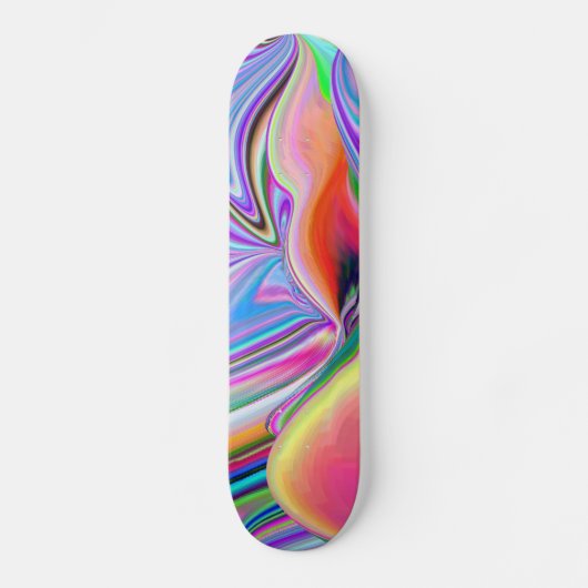 Spirit of Summer Breeze Abstrakt 3D Rainbowart Skateboard (Vorderseite)