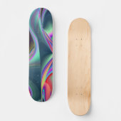 Spirit of Summer Breeze Abstrakt 3D Rainbowart Skateboard (Vorderseite)