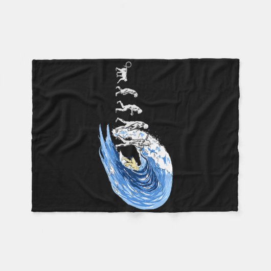 Spirit Of Surfing Evolution Of Man Fleecedecke (Vorderseite (Horizontal))