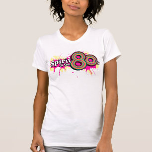 "Spirit of the 80's" Damen Multi-Pink-Logo-T-Shirt T-Shirt