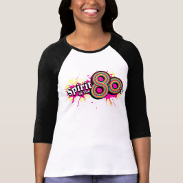 "Spirit of the 80's" Ladys multirosa Logo tee