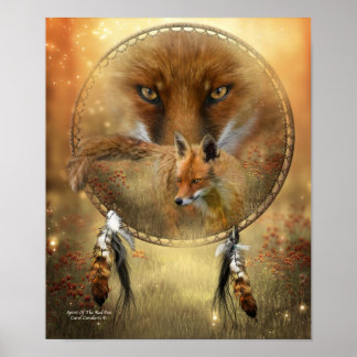 Spirit of the Red Fox Art Poster/Print Poster