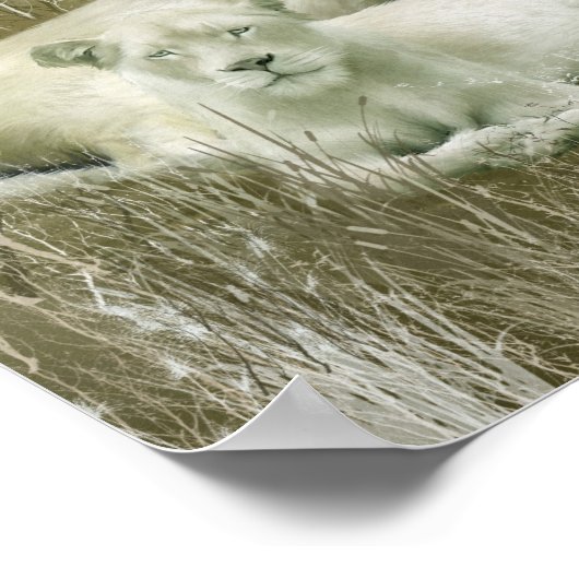 Spirit of the White Lions Art Poster/Print Poster (Ecke)