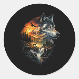 Spirit of the Wilderness Runder Aufkleber