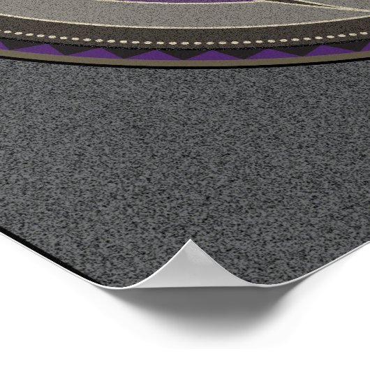 Spirit of Wolf graues Hintergrundposter Poster (Ecke)