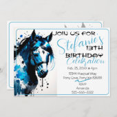 Spirit Pony 13 Einladung zum Geburtstag (Vorne/Hinten)