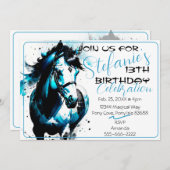 Spirit Pony 19 Einladung zum Geburtstag (Vorne/Hinten)