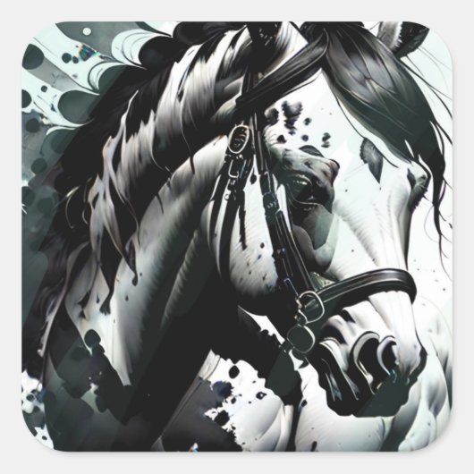 Spirit Pony 1 Quadratischer Aufkleber (Vorderseite)