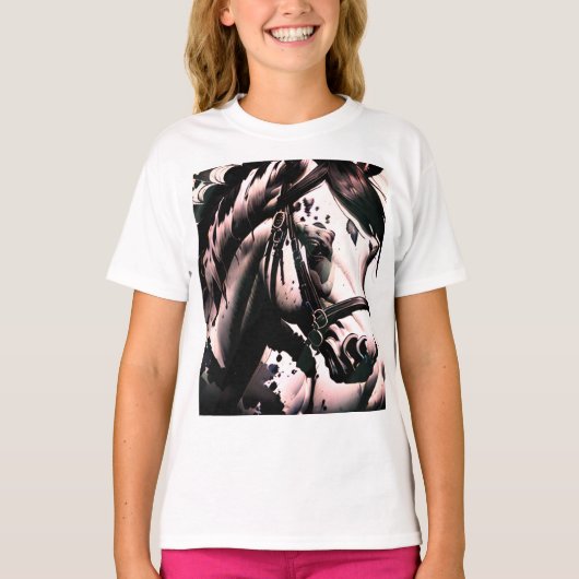 Spirit Pony 1 Rosa T-Shirt (Vorderseite)