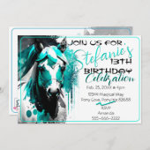 Spirit Pony 23 Einladung zum Geburtstag (Vorne/Hinten)