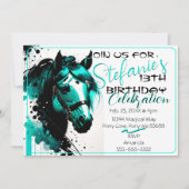 Spirit Pony 25 Einladung zum Geburtstag (Vorderseite)