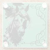 Spirit Pony 3 Aqua Glasuntersetzer (Rückseite)