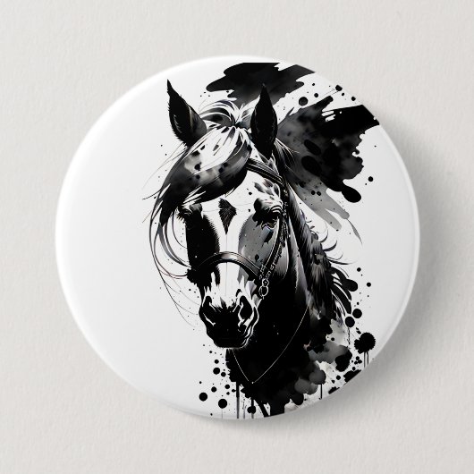 Spirit Pony 3 Black & White Button (Vorderseite)