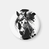 Spirit Pony 3 Black & White Magnet (Vorne)