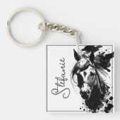Spirit Pony 3 Black & White Schlüsselanhänger (Vorderseite)