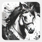 Spirit Pony 9 Quadratischer Aufkleber (Vorderseite)