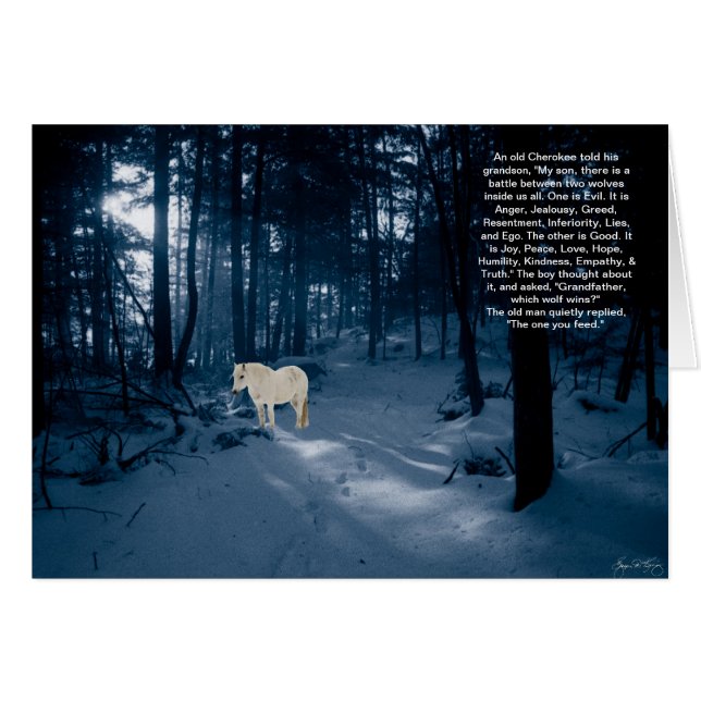 Spirit Pony in einem blauen Holz (Vorderseite (Horizontal))