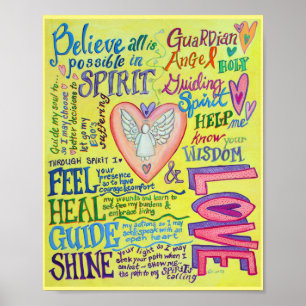 Spirit Prayer Inspirational Angel Poster Art Print