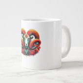 Spirit Ram - Blumenhorn & Earth Wisdom Jumbo-Tasse (Vorderseite Rechts)