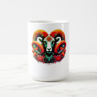 Spirit Ram - Blumenhorn & Earth Wisdom Kaffeetasse