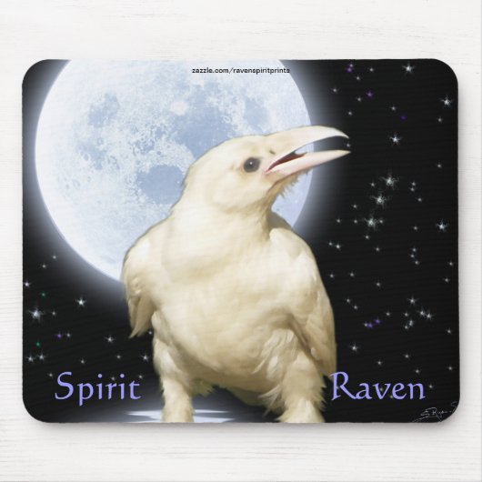 SPIRIT RAVEN Naturerlebnis Fantasy Art Mousepad (Vorne)