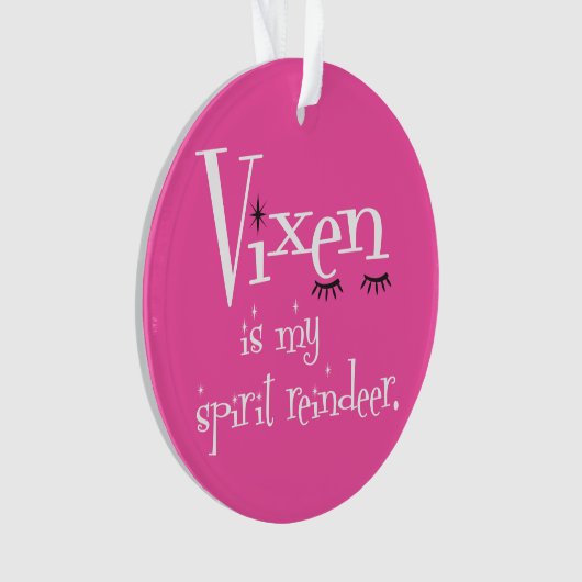Spirit Rentier: Vixen Pink Ornament (Vorderseite)