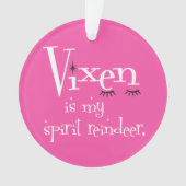 Spirit Rentier: Vixen Pink Ornament (Vorderseite)