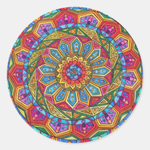 Spirit & Soul, Mandala #10 Runder Aufkleber