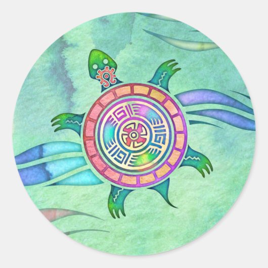 Spirit Turtle Animal Totem Aufkleber (Vorderseite)