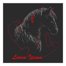 Spirit Unbroken | Pferd-Typografie-Kunst
