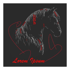 Spirit Unbroken | Pferd-Typografie-Kunst Fotodruck