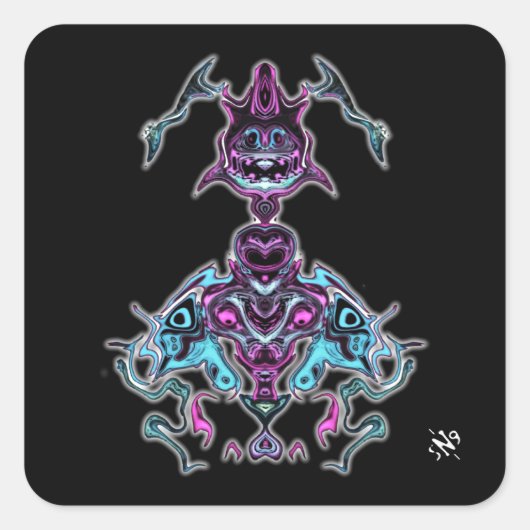 Spirit v2 quadratischer aufkleber (Vorderseite)