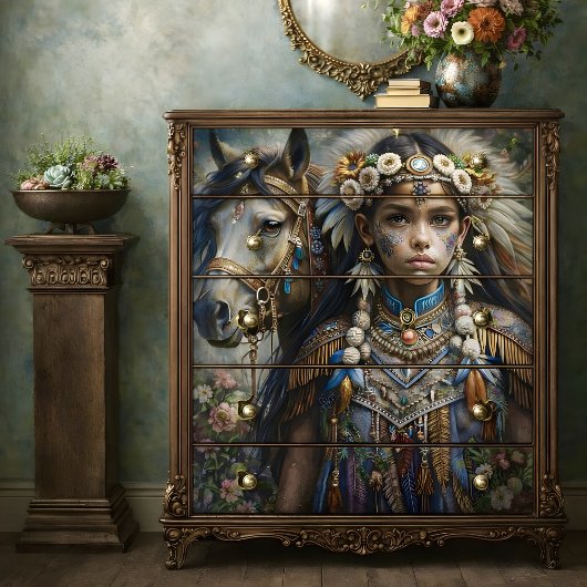 Spirit Warrior Decoupage Seidenpapier