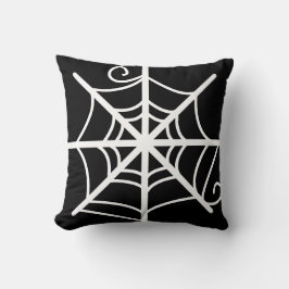 Spirit Web Halloween Black and White Kissen