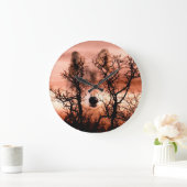 Spirit wolf face große wanduhr (Zuhause)