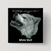 SPIRIT WOLF Gray Wolf Wild Animal Button (Vorderseite)