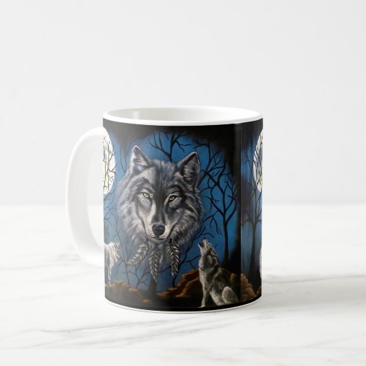 Spirit Wolf Kaffeetasse (Vorderseite Links)