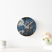 Spirit Wolf Runde Wanduhr (Zuhause)