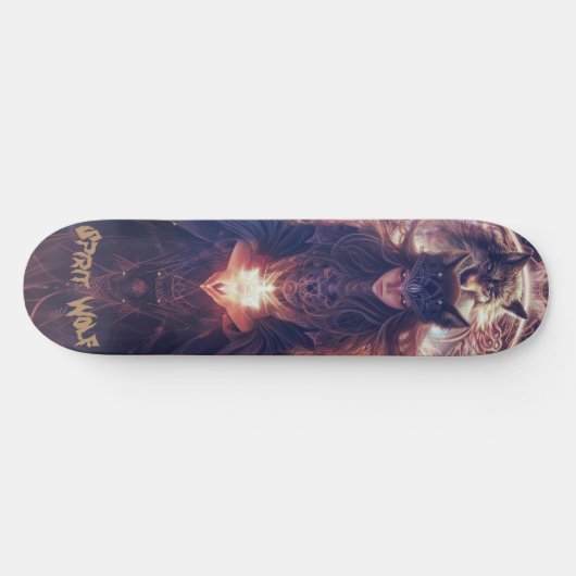 Spirit Wolf Skateboard (Horizontal)