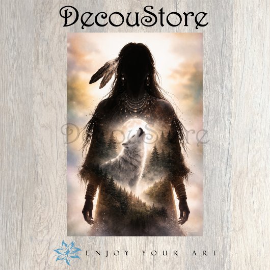 Spirit Wolf Within Decoupage Seidenpapier