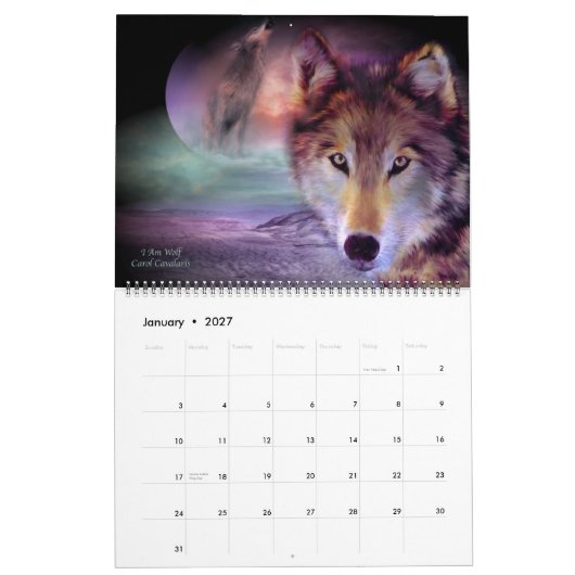 Spirit Wolves Art Calendar 2013 Kalender (Jan 2027)