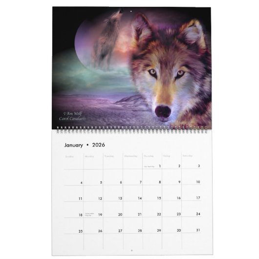 Spirit Wolves Art Calendar 2013 Kalender (Jan 2026)