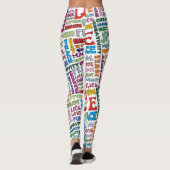 Spirit Words / Affirmation BLUME POWER Stil Leggings (Rückseite)