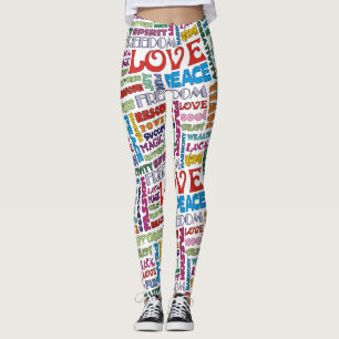 Spirit Words / Affirmation BLUME POWER Stil Leggings