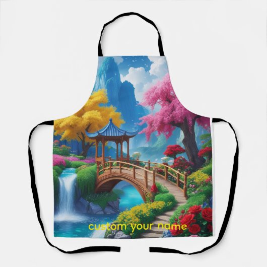 „Spirited Away – Fantasy Türkis Fluss“ Schürze (Vorderseite)
