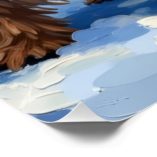 Spirited Cairn Terrier Dog Digging for Christmas T Poster (Ecke)