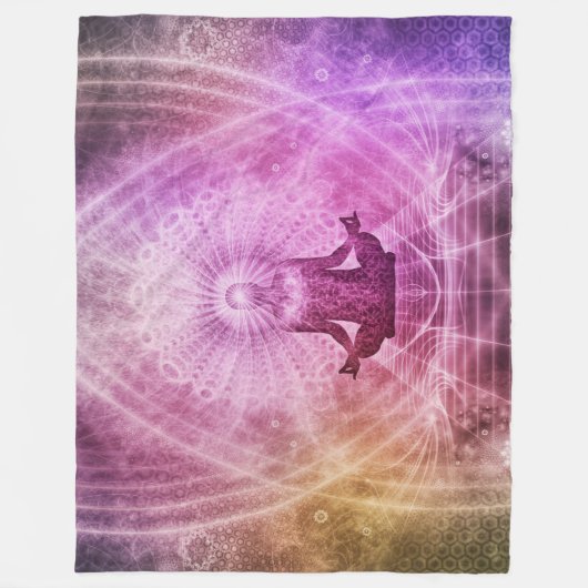 SPIRITIALE MEDITUNG FLEECEDECKE (Vorderseite)