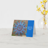 Spiritridge Mosaic Note Card (Blue Band) Karte (Gelbe Blume)